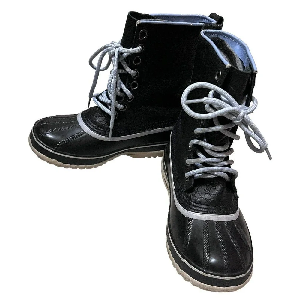 Sorel 1964 Premium Size 5 Pebbled‎ Winter Snow Boots Black Blue
